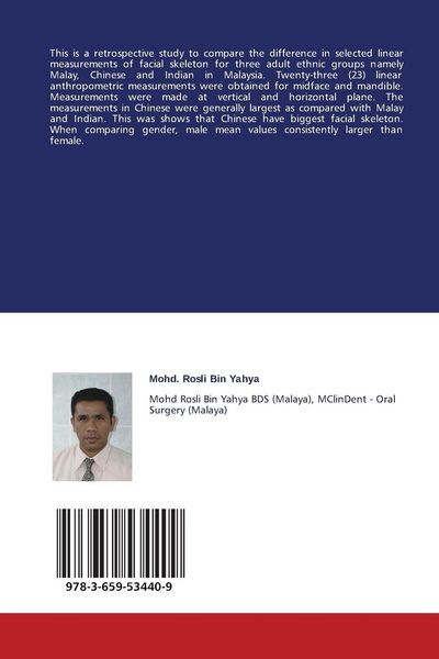 Produktbild: Facial Skeleton Morphometry Study Utilizing 3D Image