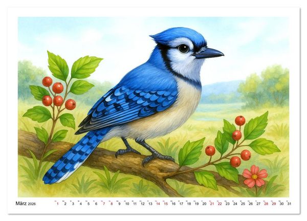 Produktbild: Niedliches Nordamerika (Wandkalender 2026 DIN A4 quer), CALVENDO Monatskalender