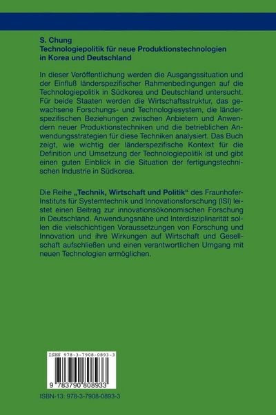 Produktbild: Technologiepolitik f&uuml;r neue Produktionstechnologien in Korea und Deutschland
