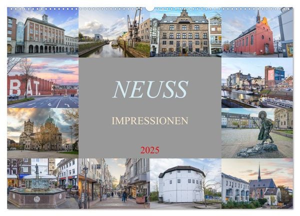 Neuss Impressionen (Wandkalender 2025 DIN A2 quer), CALVENDO Monatskalender