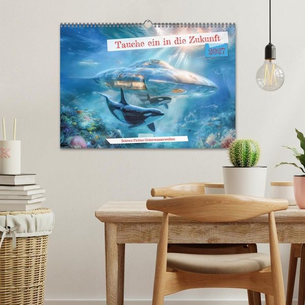Produktbild: Tauche ein in die Zukunft - Science Fiction Unterwasserwelten (Wandkalender 2027 DIN A3 quer), CALVENDO Monatskalender