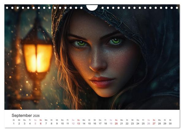 Produktbild: Von Elfen, Drachen und Zauberern - Ein Blick in fantastische Welten (Wandkalender 2026 DIN A4 quer), CALVENDO Monatskalender