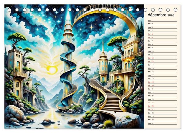 Produktbild: Sentiers magiques (Calendrier de bureau 2026 DIN A5 vertical), CALVENDO calendrier mensuel