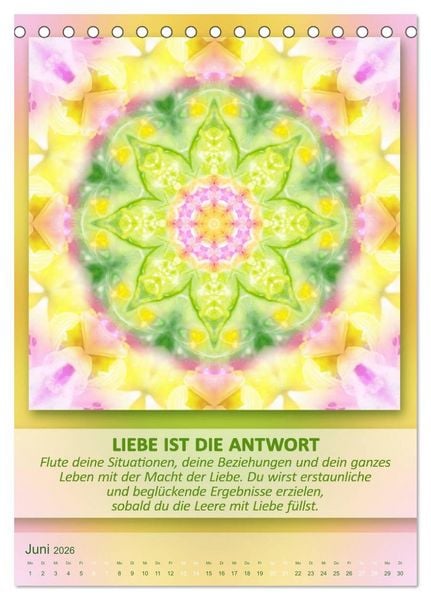 Produktbild: Light Energy Mandalas - Kalender - Vol. 2 (Tischkalender 2026 DIN A5 hoch), CALVENDO Monatskalender