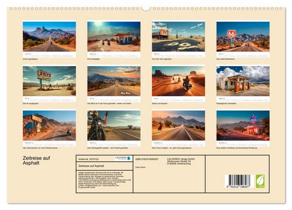 Produktbild: Zeitreise auf Asphalt (hochwertiger Premium Wandkalender 2026 DIN A2 quer), Kunstdruck in Hochglanz