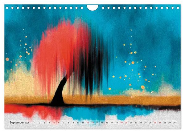 Produktbild: Wenn die Stille in Farbe tropft (Wandkalender 2026 DIN A4 quer), CALVENDO Monatskalender