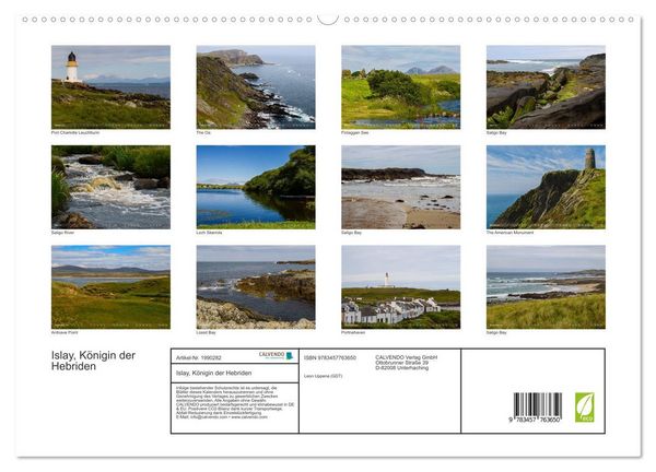 Produktbild: Islay, K&ouml;nigin der Hebriden (hochwertiger Premium Wandkalender 2026 DIN A2 quer), Kunstdruck in Hochglanz