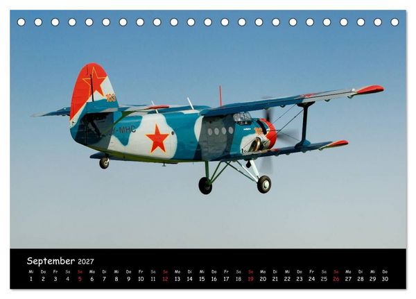 Produktbild: Doppeldecker - Veteranen der L&uuml;fte (Tischkalender 2027 DIN A5 quer), CALVENDO Monatskalender