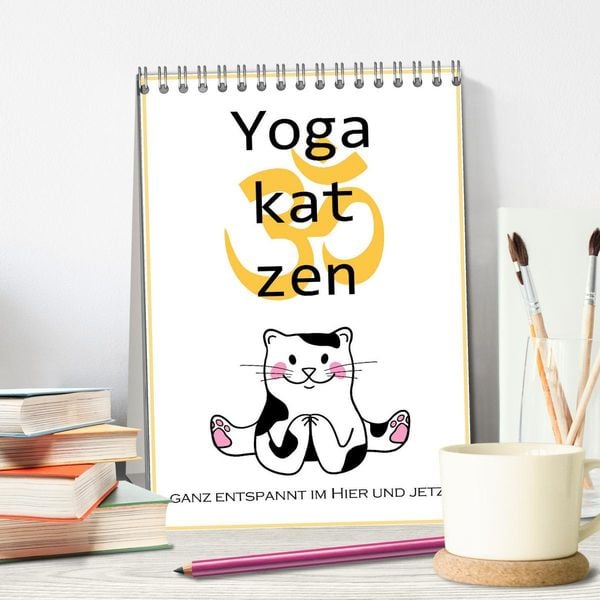 Produktbild: Yogakatzen - ganz entspannt im Hier und Jetzt (Tischkalender 2026 DIN A5 hoch), CALVENDO Monatskalender
