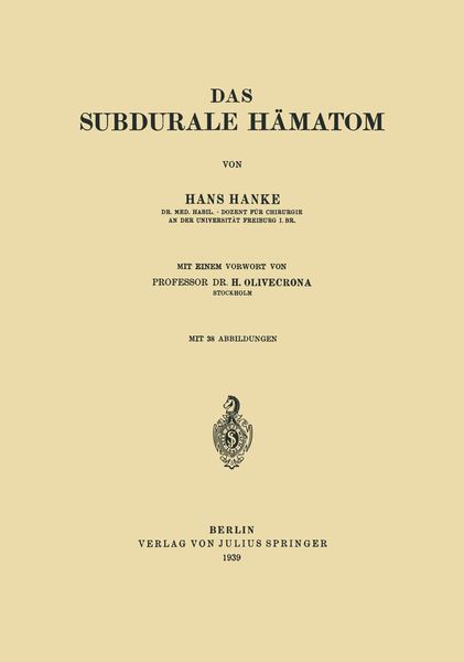 Produktbild: Das subdurale H&auml;matom