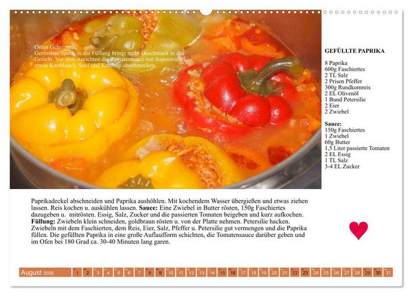 Produktbild: &Ouml;sterreichische Hauptgerichte. K&uuml;chenkalender mit den Klassikern! (Wandkalender 2026 DIN A2 quer), CALVENDO Monatskalender