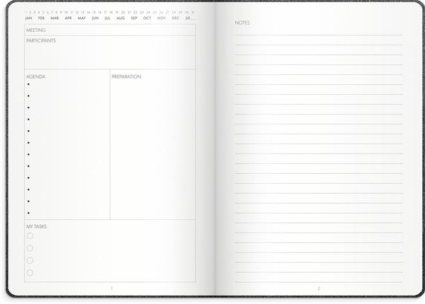 Produktbild: Burde Meeting Journal Undatiert