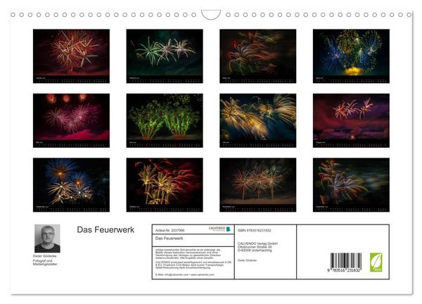 Produktbild: Das Feuerwerk (Wandkalender 2026 DIN A3 quer), CALVENDO Monatskalender