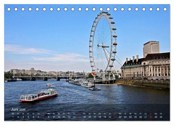 Produktbild: London (Tischkalender 2026 DIN A5 quer), CALVENDO Monatskalender