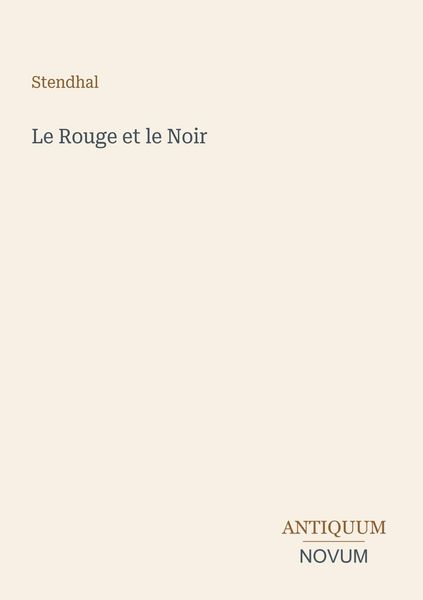 Produktbild: Le Rouge et le Noir