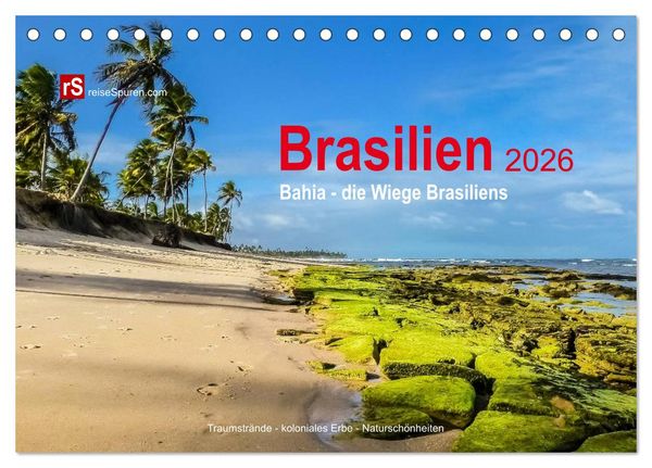 Produktbild: Brasilien 2026 Bahia - die Wiege Brasiliens (Tischkalender 2026 DIN A5 quer), CALVENDO Monatskalender