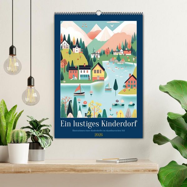 Produktbild: Ein lustiges Kinderdorf (Wandkalender 2026 DIN A2 hoch), CALVENDO Monatskalender