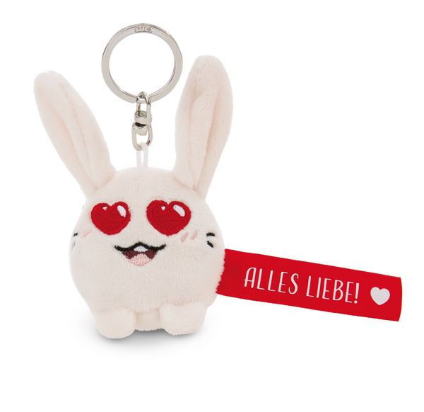Produktbild: Schl&uuml;sselanh&auml;nger Hase Alles Liebe! rot 5cm an