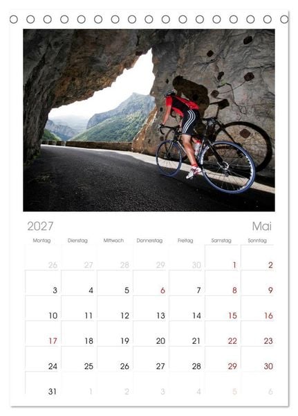 Produktbild: Tischplaner 2027 - Alpenp&auml;sse auf dem Rennrad "Himmlische Serpentinen" (A5 Tischkalender zum Aufstellen) CALVENDO