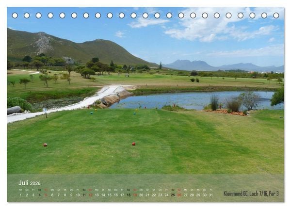 Produktbild: Golfpl&auml;tze Kapstadt - Cape Winelands und Overberg (Tischkalender 2026 DIN A5 quer), CALVENDO Monatskalender