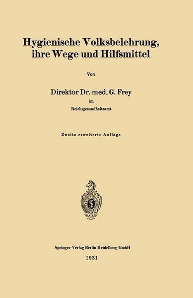 Produktbild: Hygienische Volksbelehrung, ihre Wege und Hilfsmittel