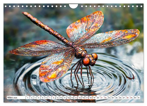 Produktbild: Gartentiere aus Metall - Upcycling-Dekoideen f&uuml;r kreative G&auml;rten (Wandkalender 2026 DIN A4 quer), CALVENDO Monatskalender