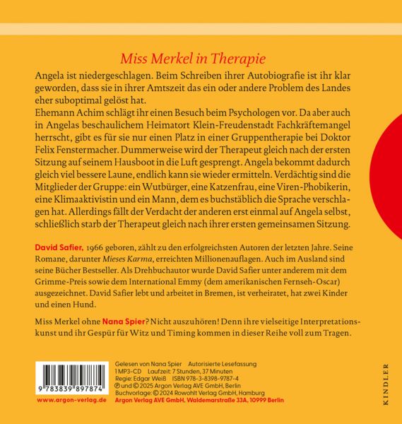 Produktbild: Miss Merkel: Mord in der Therapie