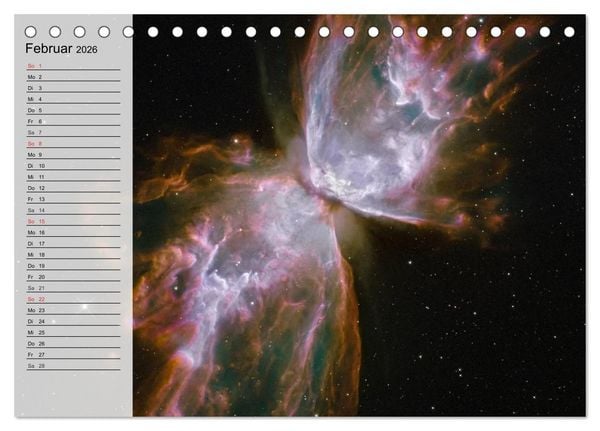 Produktbild: Universum. Farbenpracht der Gasnebel (Tischkalender 2026 DIN A5 quer), CALVENDO Monatskalender