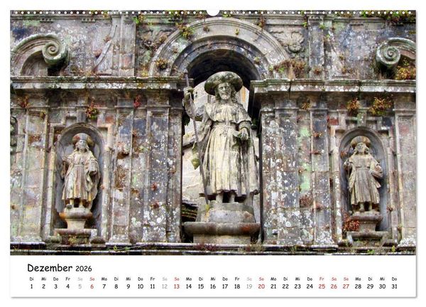 Produktbild: Jakobsweg - Camino Portugues (hochwertiger Premium Wandkalender 2026 DIN A2 quer), Kunstdruck in Hochglanz