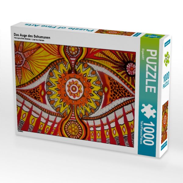 CALVENDO Puzzle Das Auge des Schamanen | 1000 Teile Lege-Größe 64x48cm Foto-Puzzle für glückliche Stunden