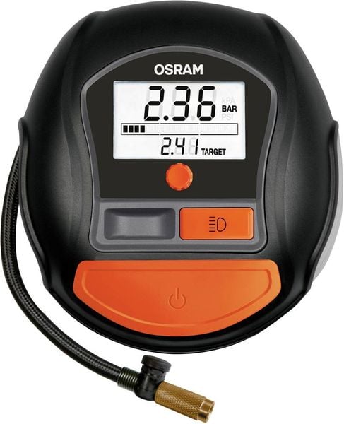 OSRAM OTI1000 Kompressor Digitales Display, Überlastungsschutz, mit Arbeitslampe, Kabelfach/-aufnahme