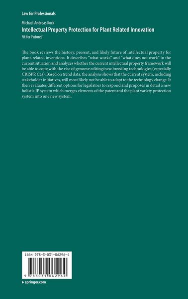 Produktbild: Intellectual Property Protection for Plant Related Innovation