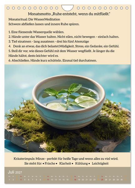Produktbild: ALLTAGSMAGIE Ein Jahr voller kleiner Rituale (Wandkalender 2027 DIN A4 hoch), CALVENDO Monatskalender