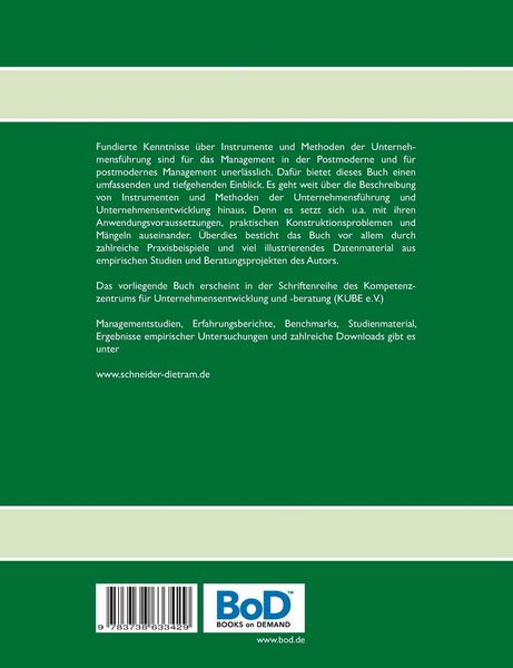 Produktbild: Unternehmensf&uuml;hrung - Instrumente f&uuml;r das Management in der Postmoderne