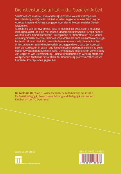 Produktbild: Dienstleistungsqualit&auml;t in der Sozialen Arbeit