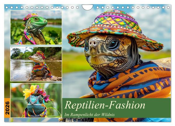 Produktbild: Reptilien-Fashion. Im Rampenlicht der Wildnis (Wandkalender 2026 DIN A4 quer), CALVENDO Monatskalender