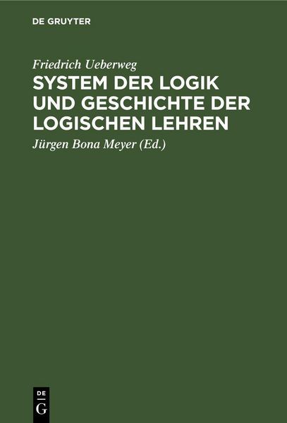 Produktbild: System der Logik und Geschichte der logischen Lehren