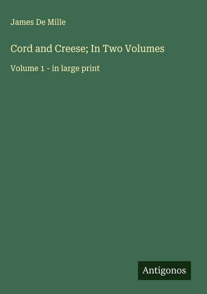 Produktbild: Cord and Creese; In Two Volumes