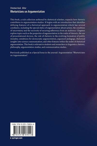 Produktbild: Rhetoricians on Argumentation