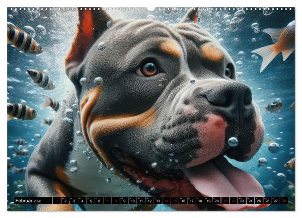 Produktbild: Badespa&szlig; - Hunde unter Wasser (hochwertiger Premium Wandkalender 2026 DIN A2 quer), Kunstdruck in Hochglanz