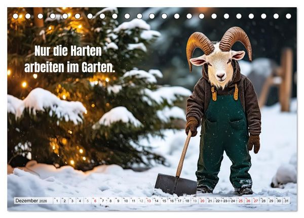 Produktbild: Den Bock zum G&auml;rtner gemacht (Tischkalender 2026 DIN A5 quer), CALVENDO Monatskalender