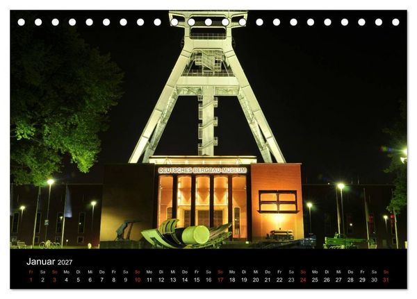 Produktbild: Impressionen Ruhrgebiet bei Nacht (Tischkalender 2027 DIN A5 quer), CALVENDO Monatskalender