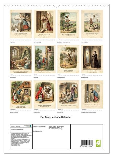Produktbild: Der M&auml;rchenhafte Kalender (Wandkalender 2027 DIN A3 hoch), CALVENDO Monatskalender