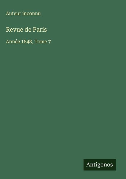 Produktbild: Revue de Paris
