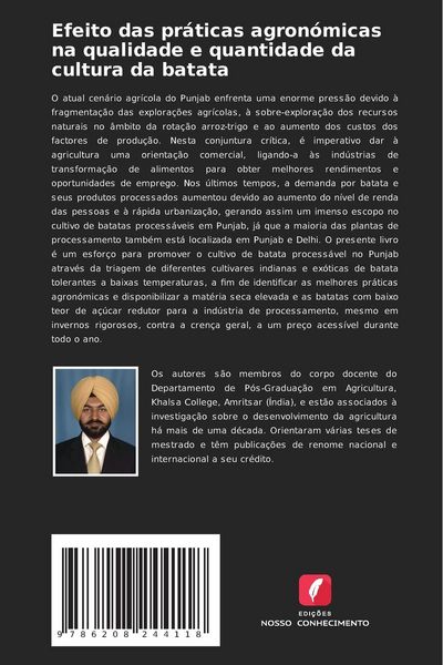 Produktbild: Efeito das pr&aacute;ticas agron&oacute;micas na qualidade e quantidade da cultura da batata