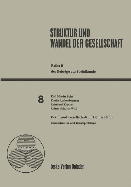 Produktbild: Beruf und Gesellschaft in Deutschland