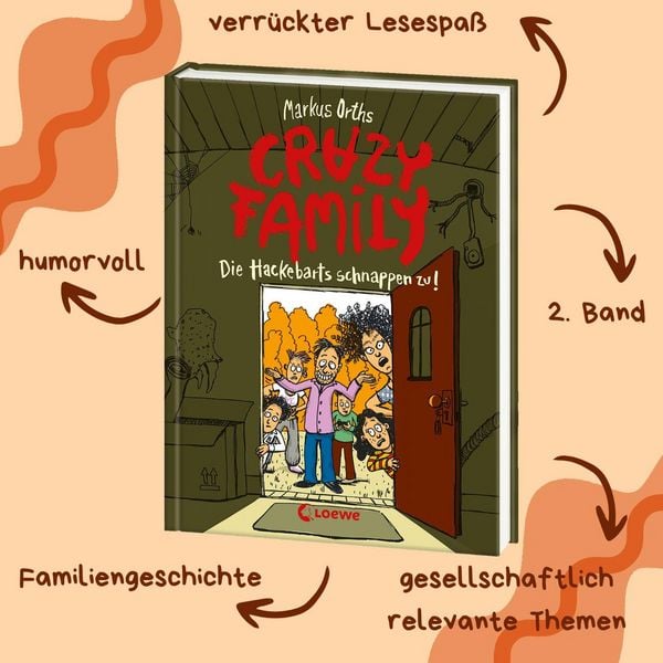 Produktbild: Crazy Family (Band 2) - Die Hackebarts schnappen zu!