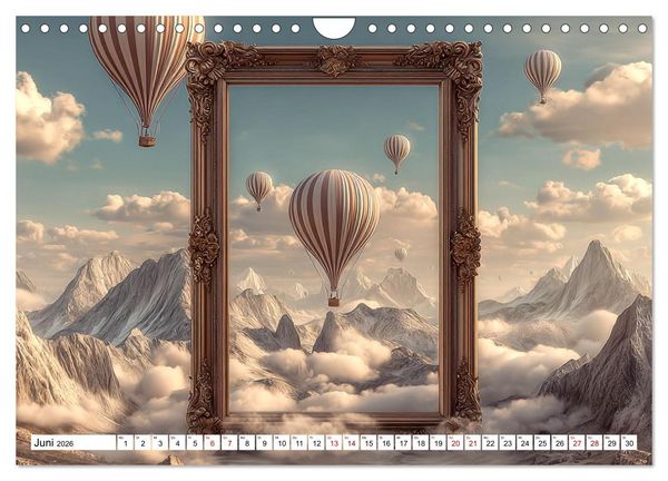 Produktbild: Himmelsmagie in Ballonfarben (Wandkalender 2026 DIN A4 quer), CALVENDO Monatskalender