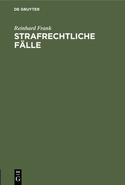 Produktbild: Strafrechtliche F&auml;lle