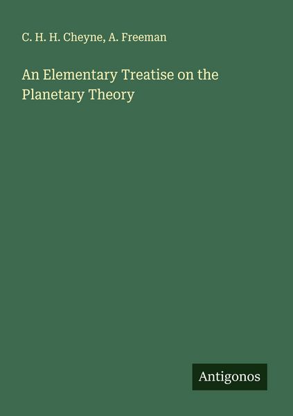 Produktbild: An Elementary Treatise on the Planetary Theory